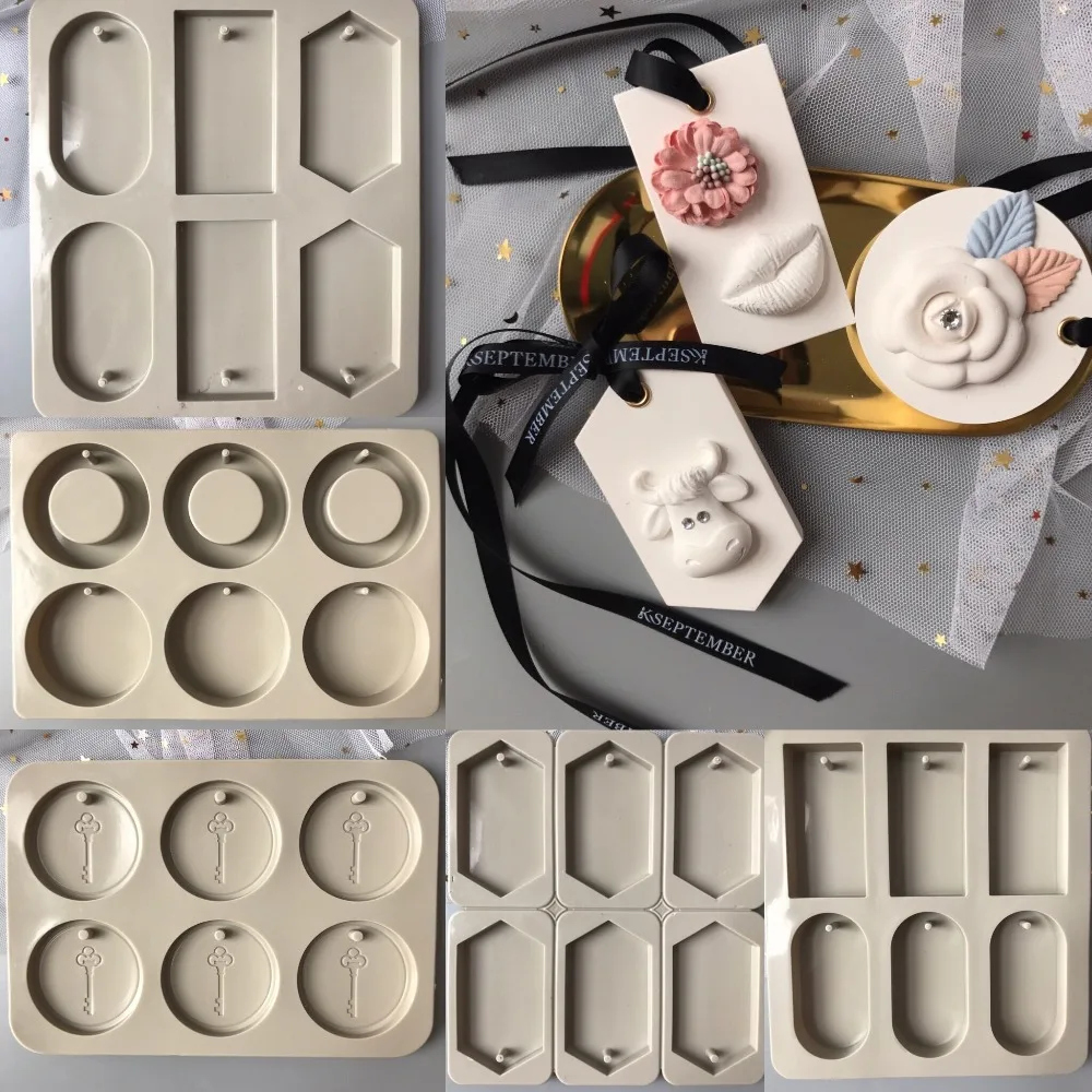 Mold Silicone Six Hole Wax Molds Mould Aroma DIY Gypsum Molds Flower