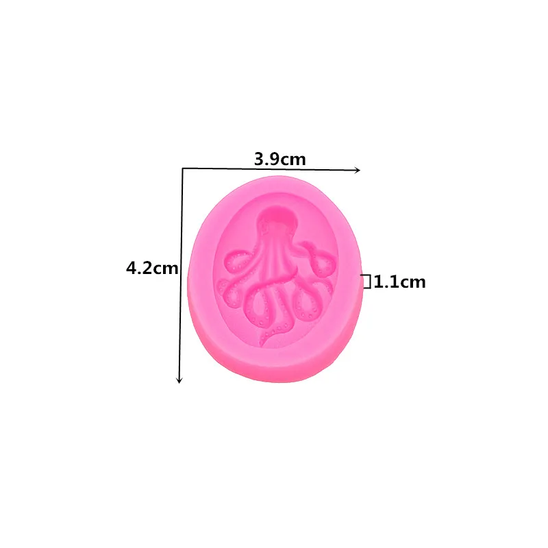 Silicone Mold Gadgets Fondant Molds Octopus Mold Silicone Steampunk Polymer Clay Resin Fondant Octopus baking candy mold
