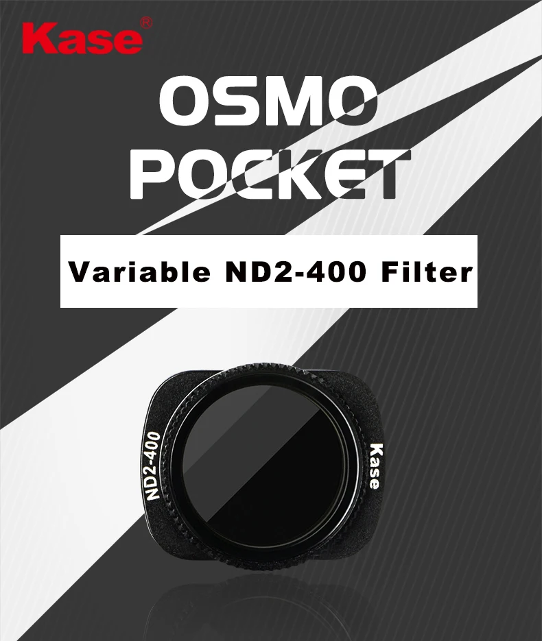 Kase переменный ND2-400 MC ND VND фильтр нейтральной плотности Магнитный дизайн Оптическое стекло для DJI OSMO карманная портативная камера