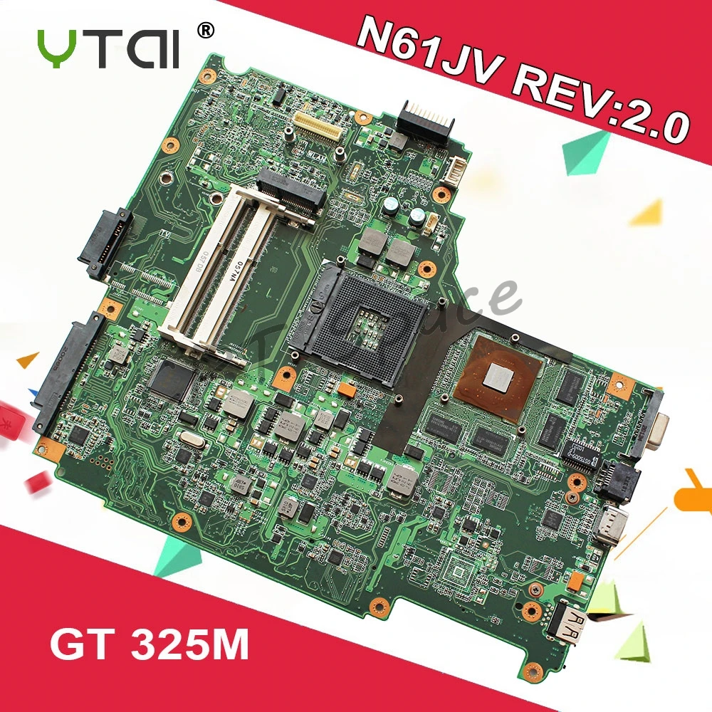 N61JV материнская плата REV: 2 0 1 ГБ для ASUS N61J N61JQ N61JA ноутбука тест материнской платы 100%