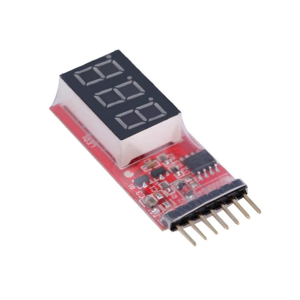 

1pc RC Voltage Lipo Battery Meter Tester Indicator 2-6 cells LED Panel Voltmeter Diagnostic Tool Digital Multimeter