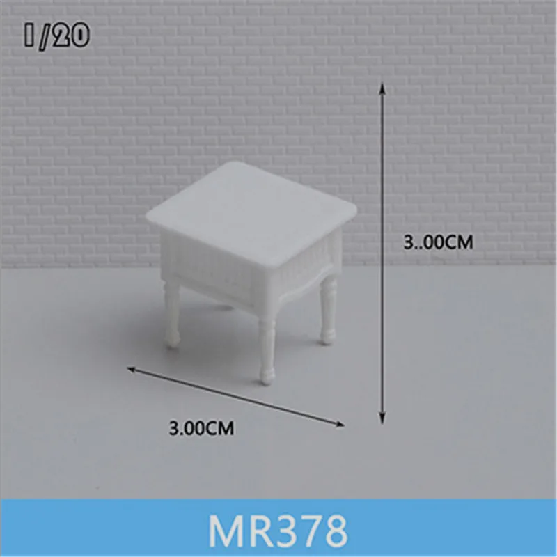 1 шт./лот масштаб 1:20 пластиковый миниатюрный мебель стол и стул для построения поезда Макет железной дороги декорации, аксессуары