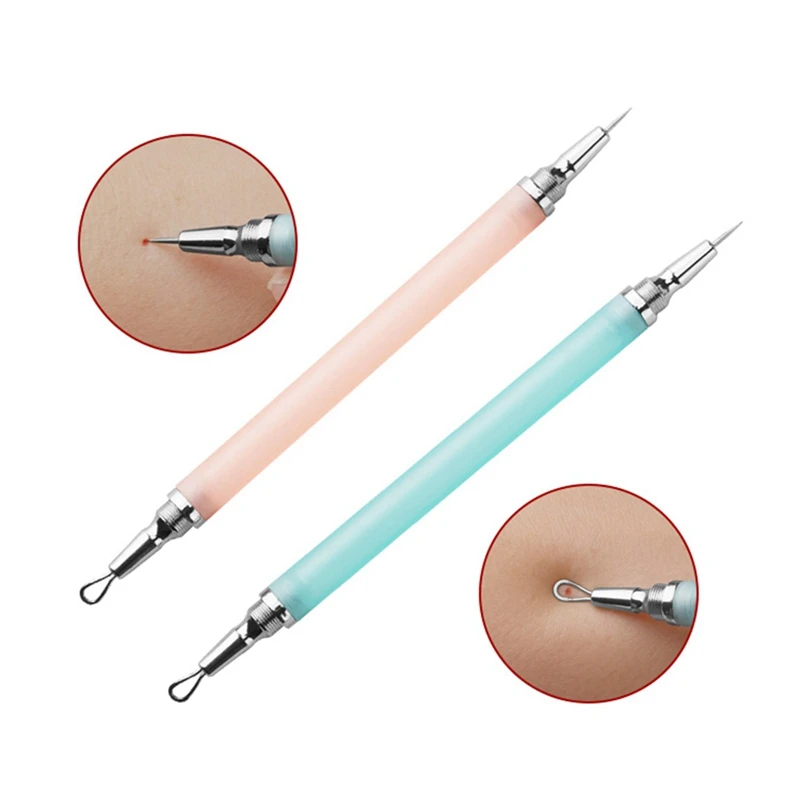 

1Pcs Facial Acne Pimple Extractor Needle Blackhead Remover Tool Blackhead Blemish Acne Removal Needles Random Color