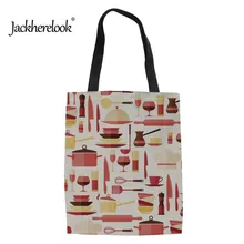 Jackhereook Забавный кулинарный узор женские многоразовые сумки для покупок женские складные Экологичные защитные сумки для мам сумки для шоппинга