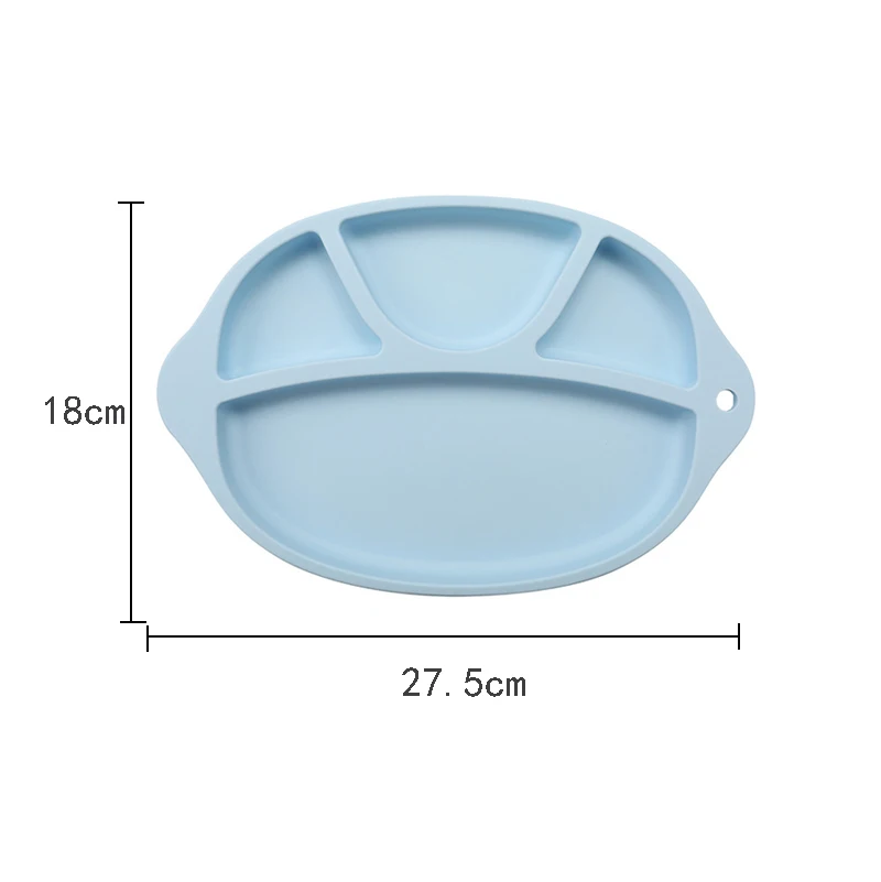 1 шт. Силиконовые ребенок тарелку безопасный Одна деталь детей Портативный столовых чаша блюда посуда для маленьких детей Еда кормления