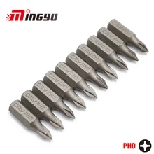 10 шт. 1/" с фокусным расстоянием 25 мм Phillips PH0 отвертка набор ремонтных инструментов screwdriverskit шестигранным хвостовиком сверло для Мощность бытовые ручные инструменты