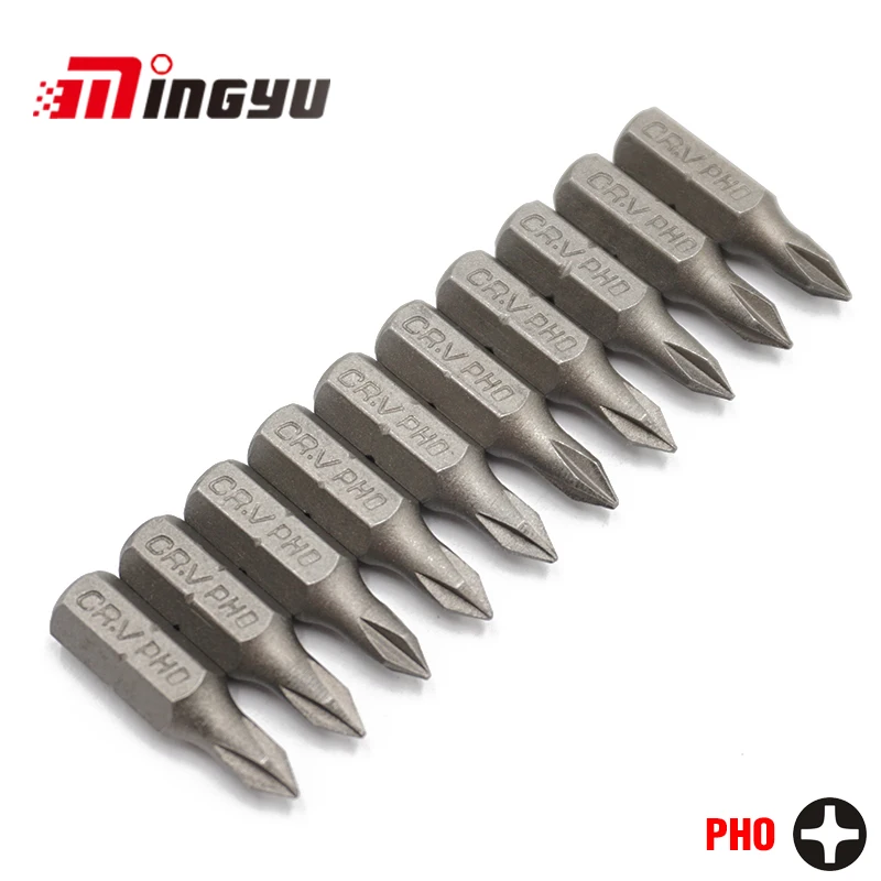 Набор бит для Отвертки Phillips PH0 10 шт. 1/4 дюйма 25 мм|tool bit sets|bit tool settool crate |