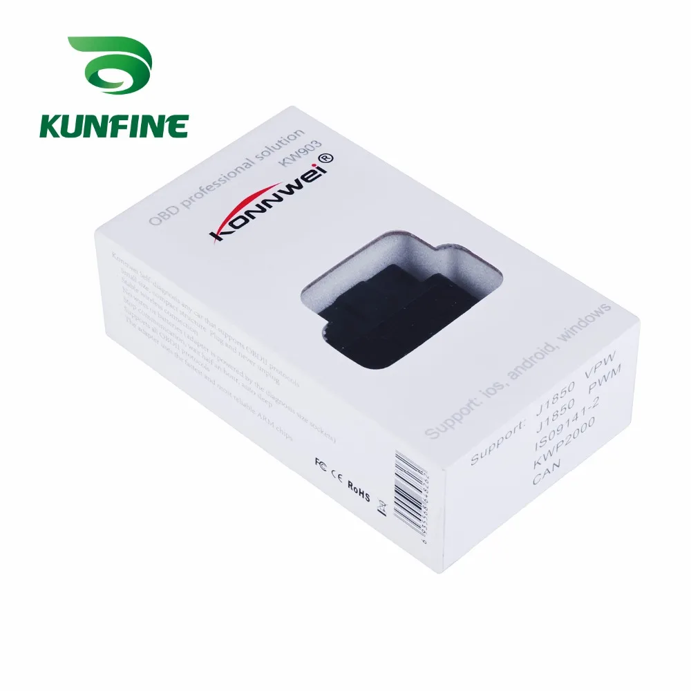 KW903 Bluetooth 3,0 OBD2 сканер считыватель кодов стирание ошибок неисправностей OBD 2 ELM 327 ELM327 для Android авто автомобильный инструмент