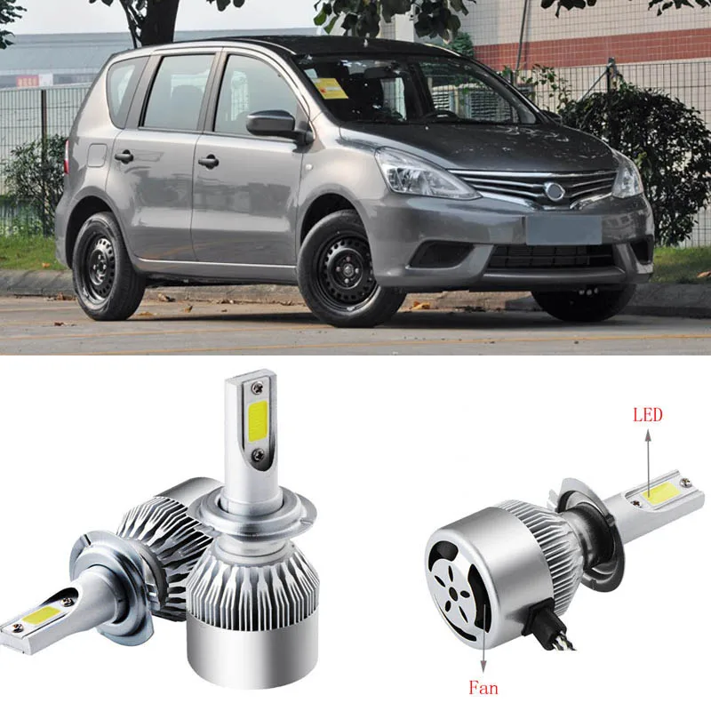 2 шт. 9005/HB3 6500K Однолучевые светодиодный фары противотуманные лампы для Nissan Livina