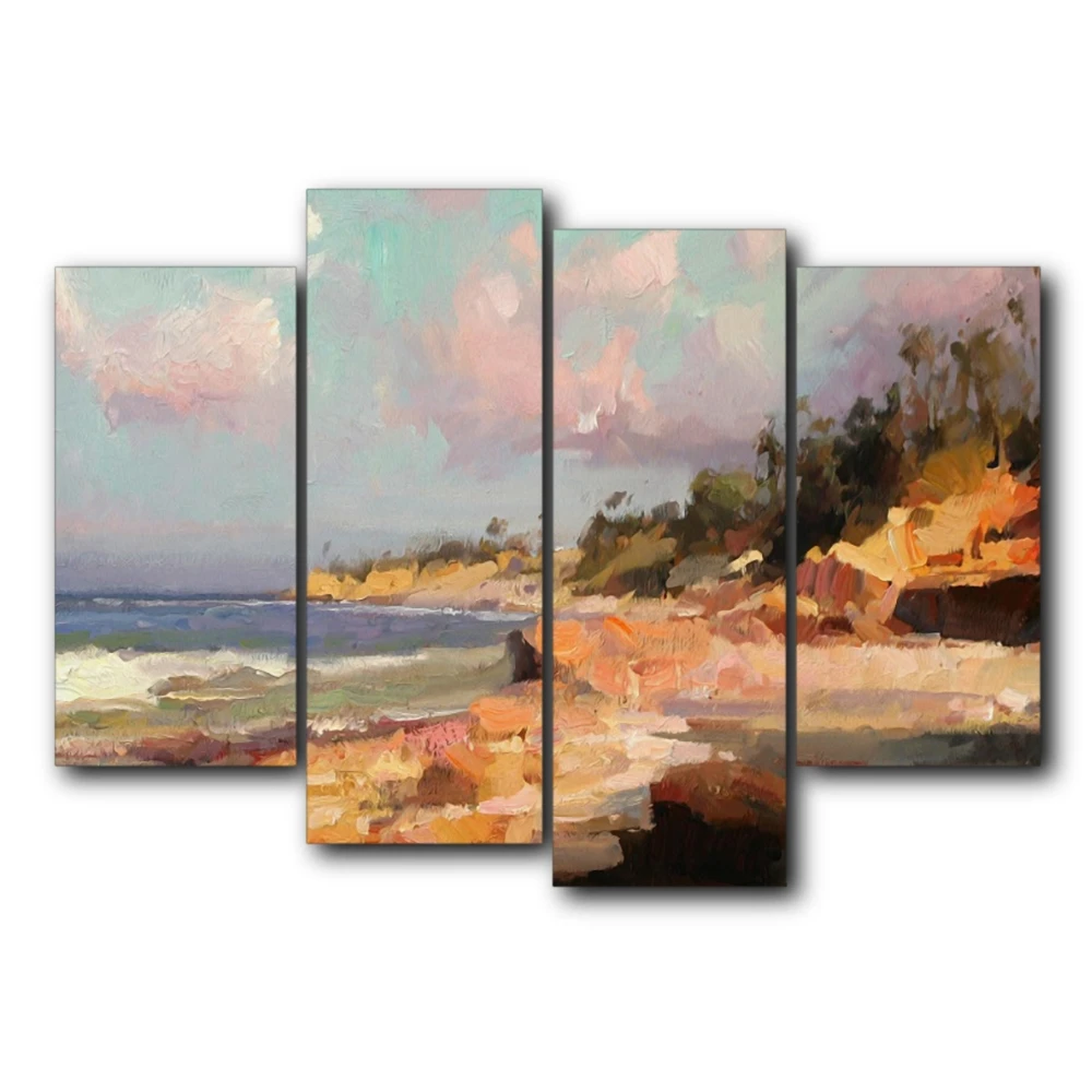 

Abstract Seaside Poster Nordic Art Wall Pictures for Living Room Canvas Painting for the Wall Home Decoration Artwork Frameless