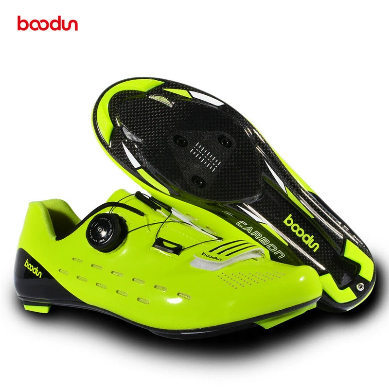 

Boodun Men Racing Cycling Shoes Professional Road Bike Bicycle Shoes Self-locking Ultralight Cycling Sports Sneakers Equipments