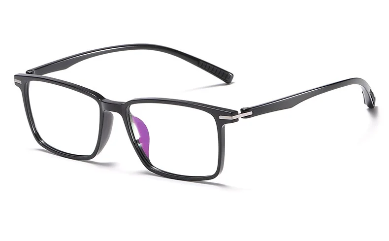 Электрическая Ультралегкая оправа для очков TR90, мужские высококачественные квадратные оправы, оптические очки для близорукости, мужские очки, черные очки - Цвет оправы: C1. Black