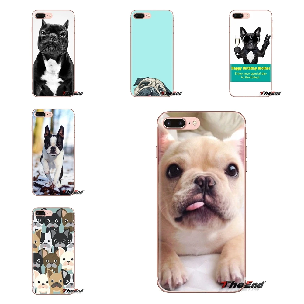 Soft Transparent Cases Covers For iPod Touch Apple iPhone 4 4S 5 5S SE 5C 6 6S 7 8 X XR XS Plus MAX French Bulldog Puppy |
