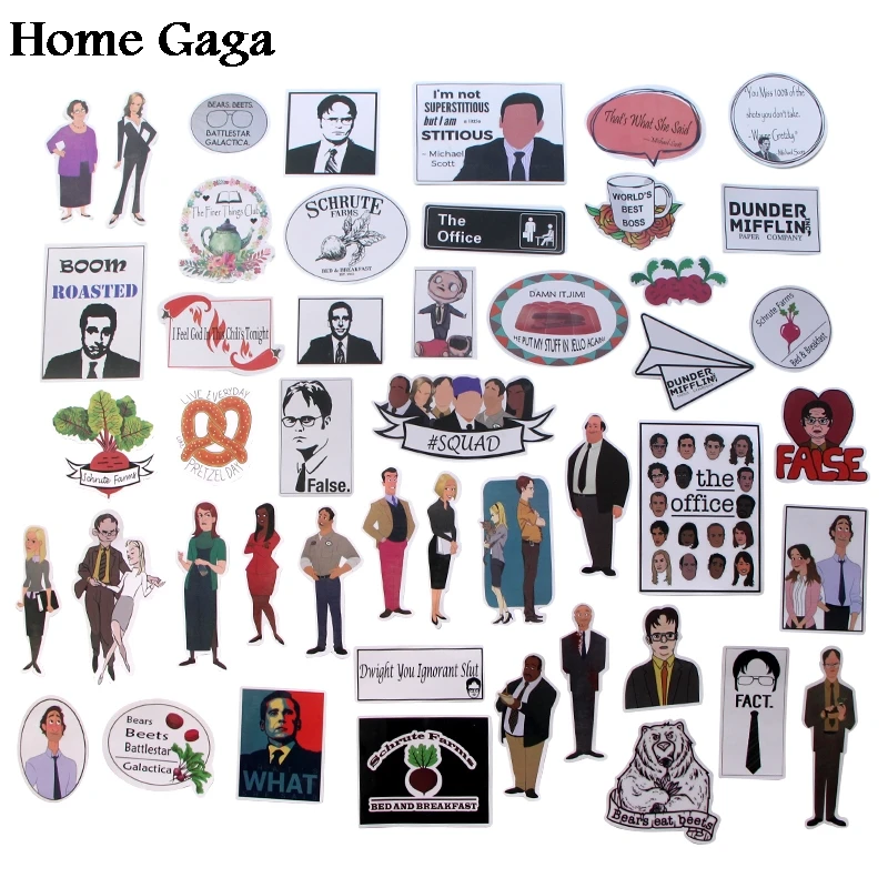 Homegaga 46 шт. офисный Dwight Schrute diy 90s художественный принт ноутбук телефон велосипед
