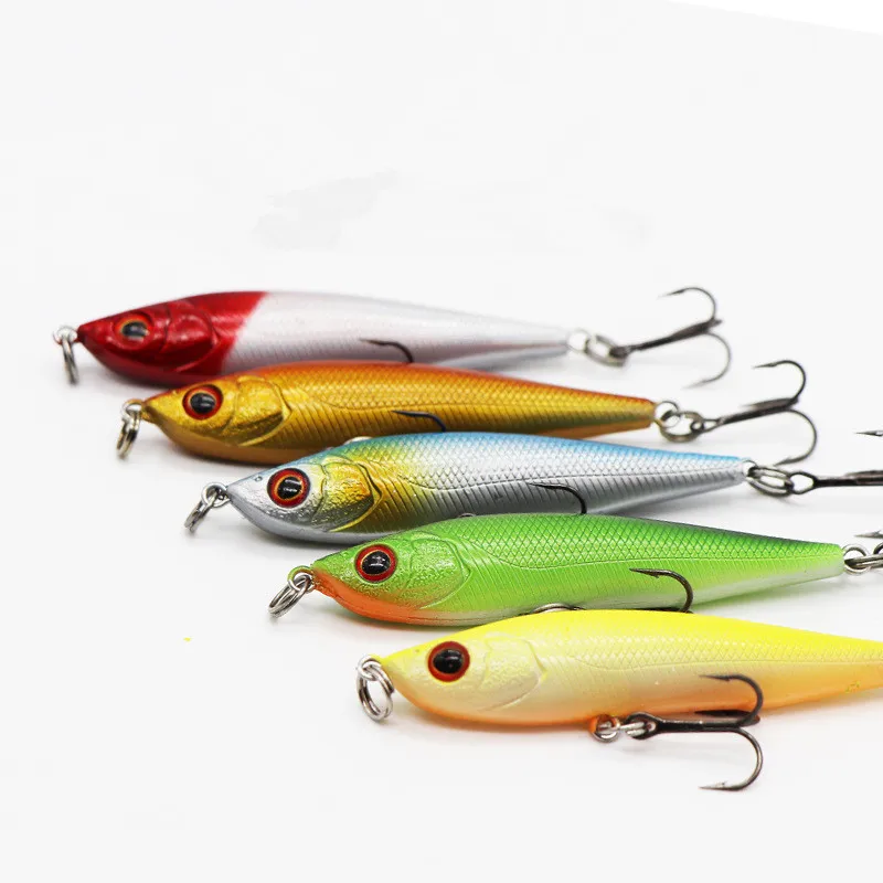 

Lot 5 Pieces Fishing Lure Sinking Pencil 7cm/8g Topwater Streamline Artificial Lures Minnow Hard Bait Long Cast Freshwater