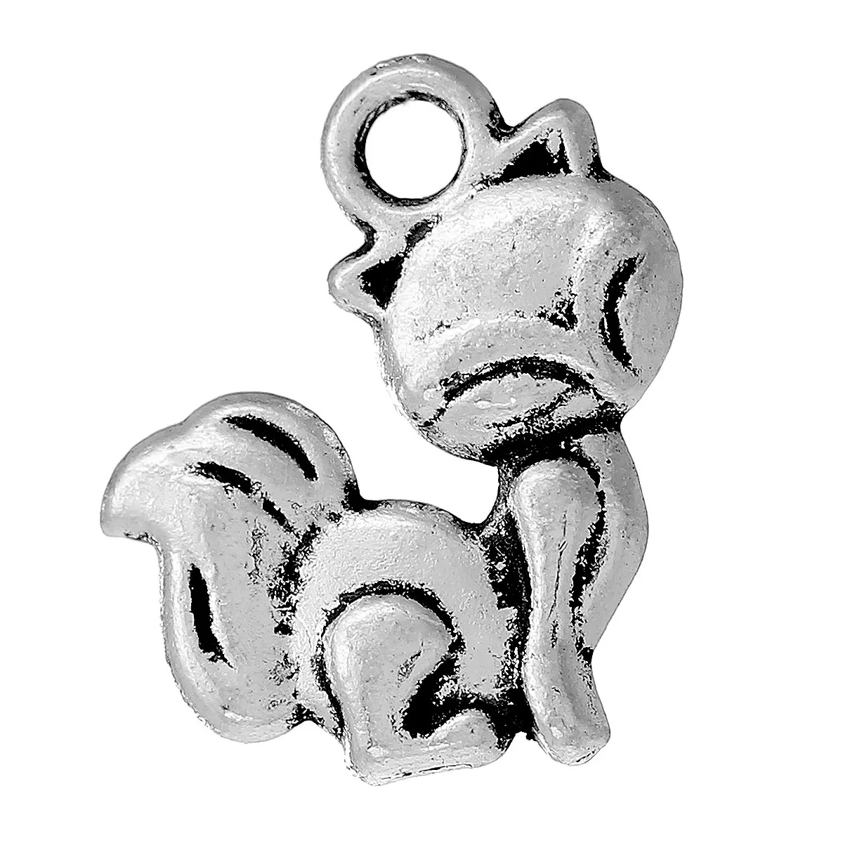 

DoreenBeads Zinc metal alloy Charm Pendants Fox Antique Silver 15mm( 5/8") x 13mm( 4/8"), 4 Pieces 2017 new