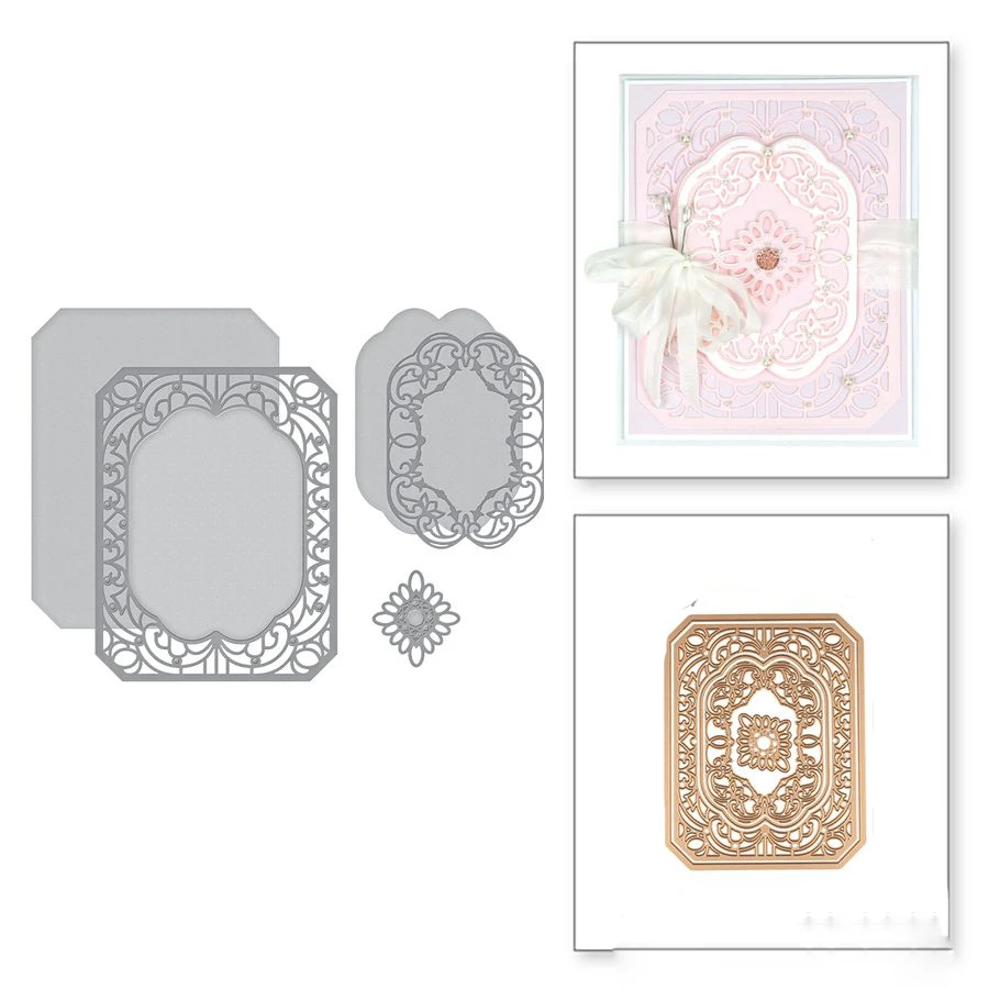

Rectangle Frame Metal Cutting Dies Stencil for DIY Scrapbooking Embossing Photo Album Decoration Paper Cards Handcraft Die Cut