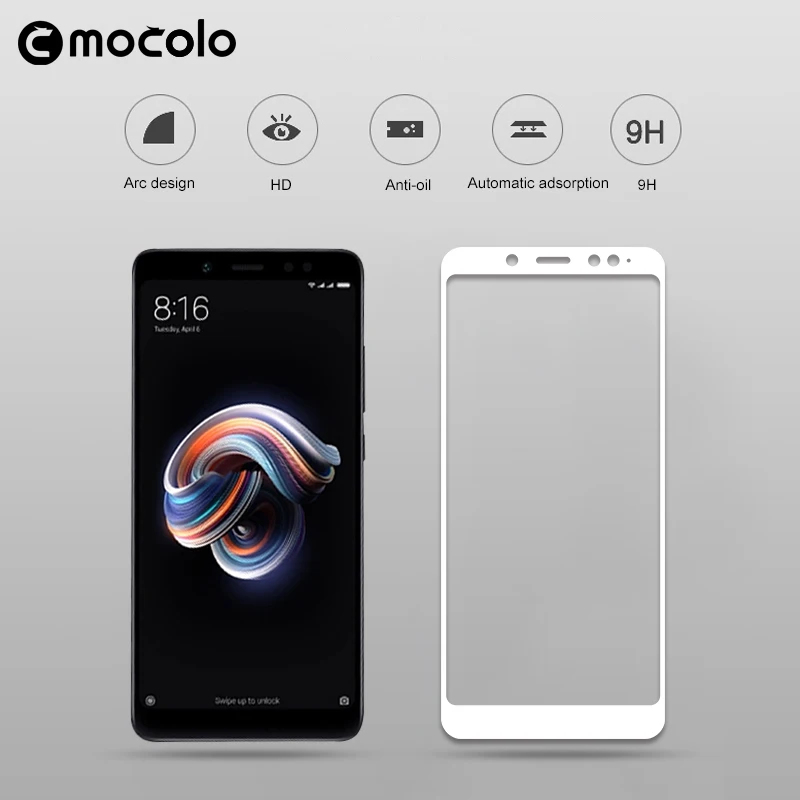 Высококачественная пленка Mocolo для Redmi Note 5 из закаленного стекла, полное покрытие, Защита экрана для Xiaomi Redmi Note 5 Pro, стеклянная пленка с защитой от масла 9H