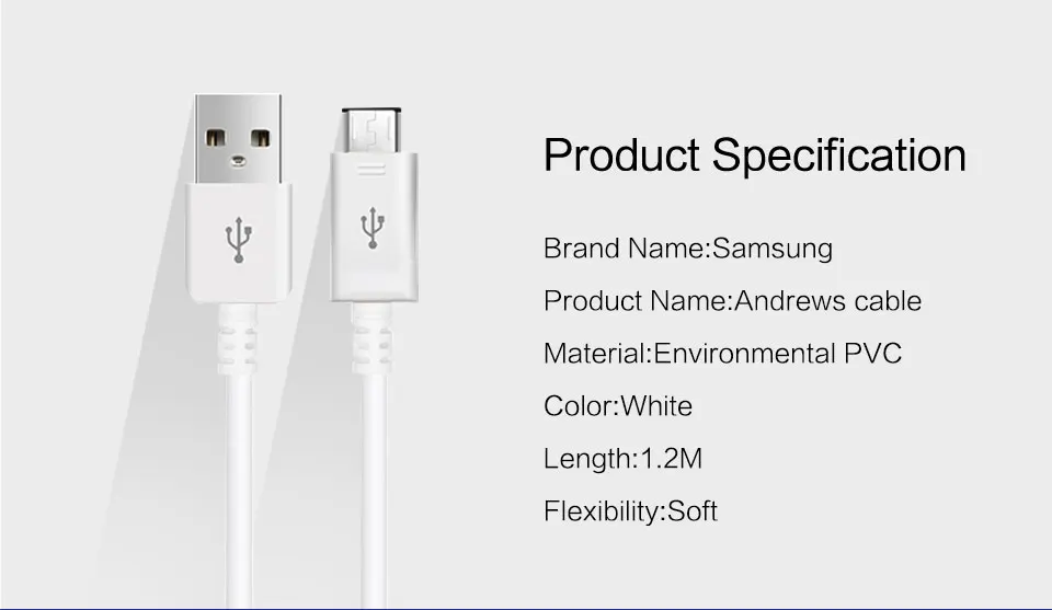 Samsung Micro USB кабель быстрой зарядки Quick Galaxy S7 S6 edge Plus Note 4 5 S4 A5 A7 A8 A9 J7 J5 J3
