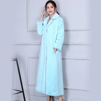 

Women Long All-match Long-sleeve over the Knee Fur Coat N74