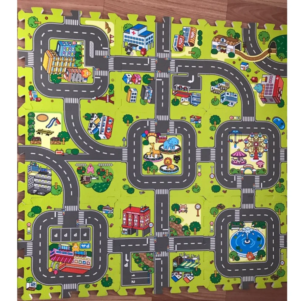 Baby EVA Foam Play Puzzle Mat for kids Interlocking Exercise Tiles Floor Carpet Rug Each 30X30cm18 5