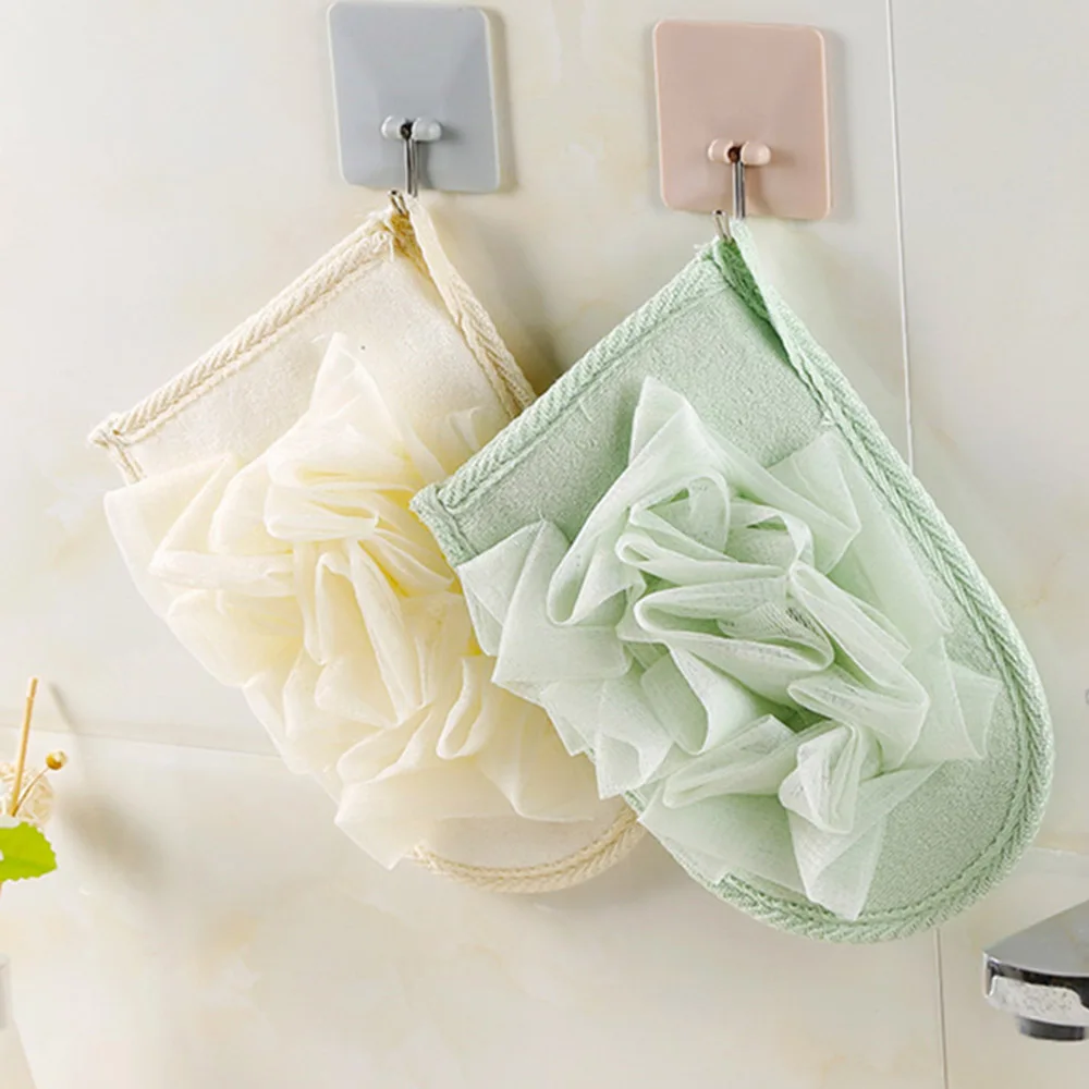 Многослойная губка для ванной Wisp для домашнего душа скруббер двухсторонняя щётка для тела перчатки душевая Ванна массажное полотенце мяч