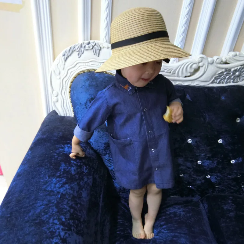 

2018 Kids Dresses For Girls Princess Party Sundress Denim Dress Children Beach Dress Toddler Clothes Baby Deguisement Princess