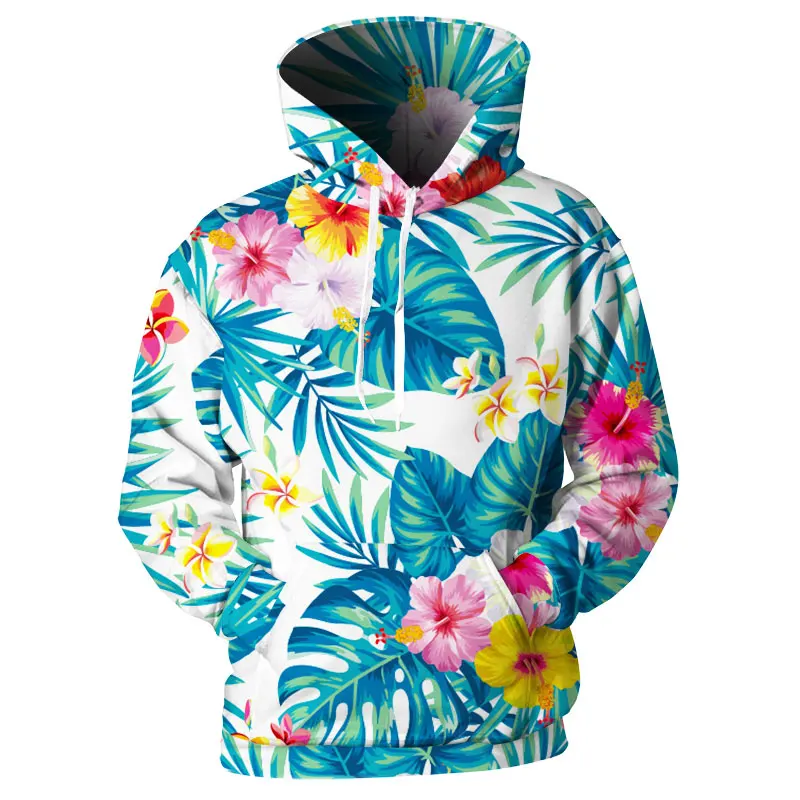 

Cloudstyle Floral Hooded Own Design Men Women Sweatshirt 3d Print Flower Palm Hoodie Hip Hop Casual Hoodies Autumn/Winter Hoody