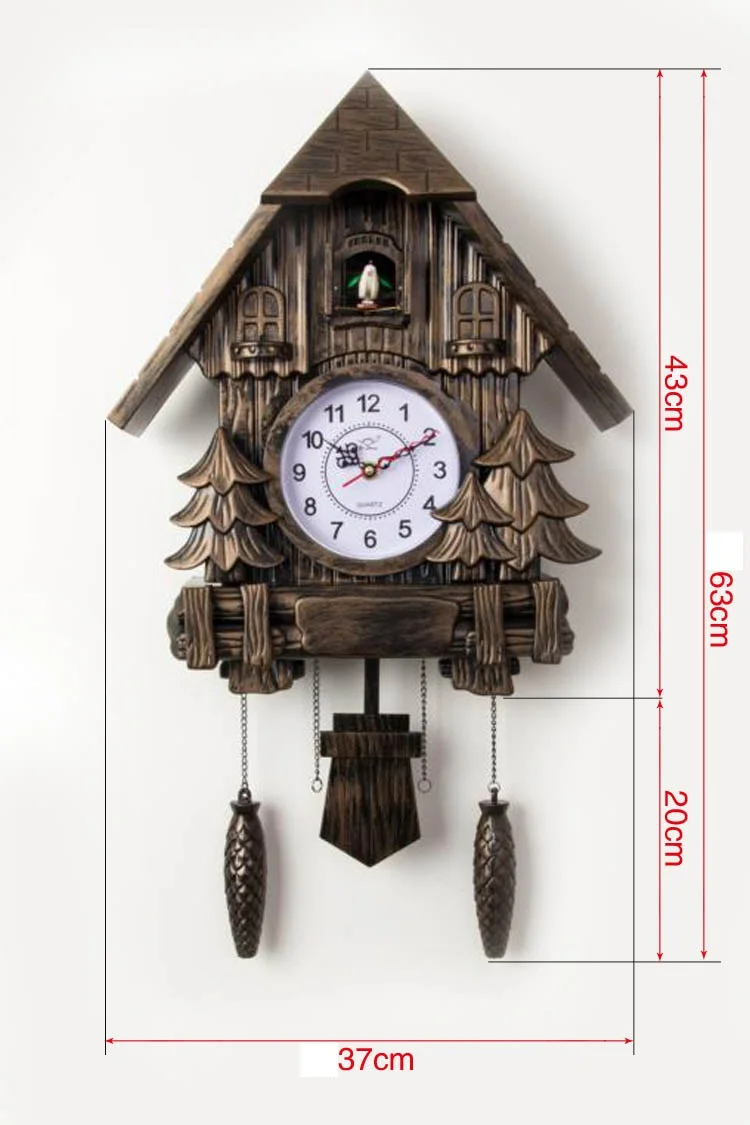 часы настенные с кукушкой античный на стену 16 дюймов Отбор|living room wall clocks|cuckoo