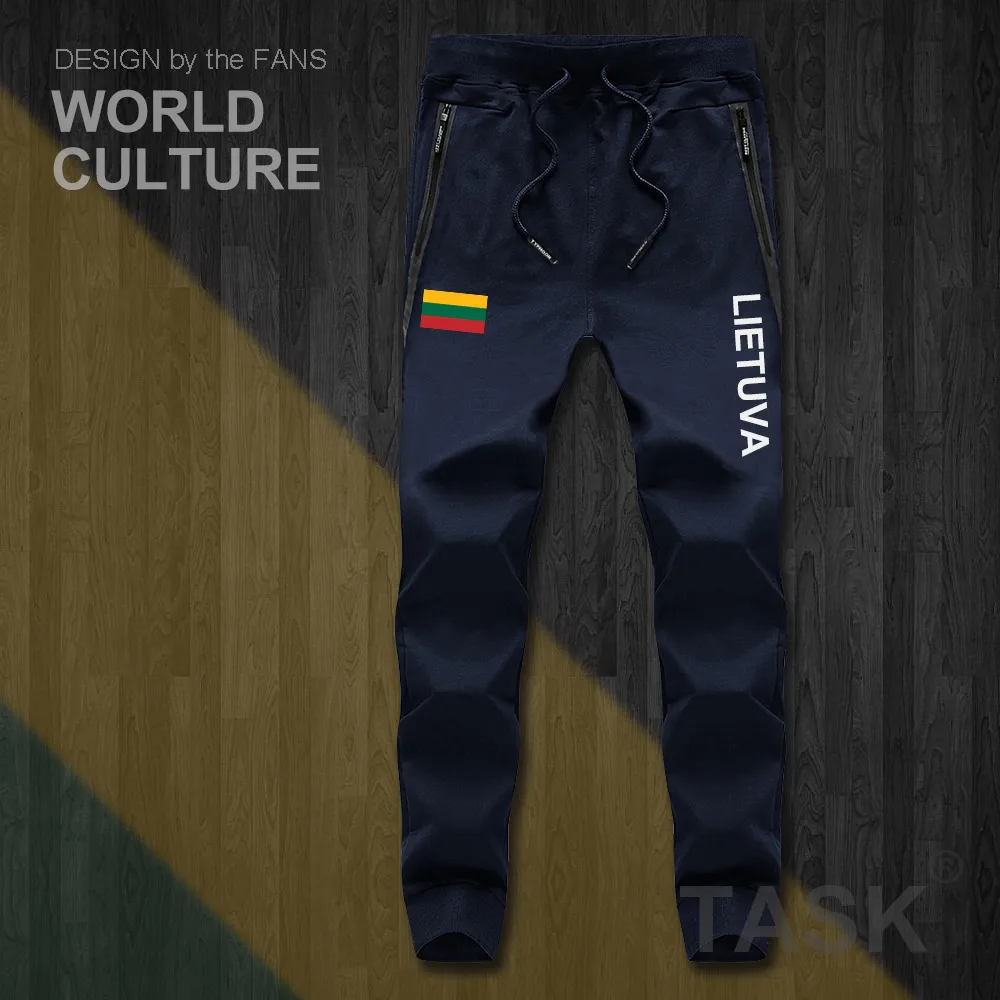 ليتوانيا ليتوانيا LTU Lietuva Lietuvos رجل السراويل ركض بذلة sweatpants المسار العرق اللياقة البدنية الصوف التكتيكية عارضة جديد