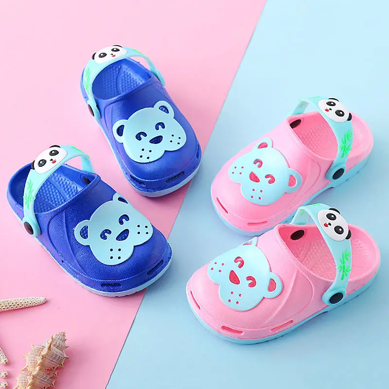 

Comfortable Children Beach PVC Soft Slippers Kids Cartoon Panda Unisex Baby Boys Shoes Garden Slippers Girls Sandals