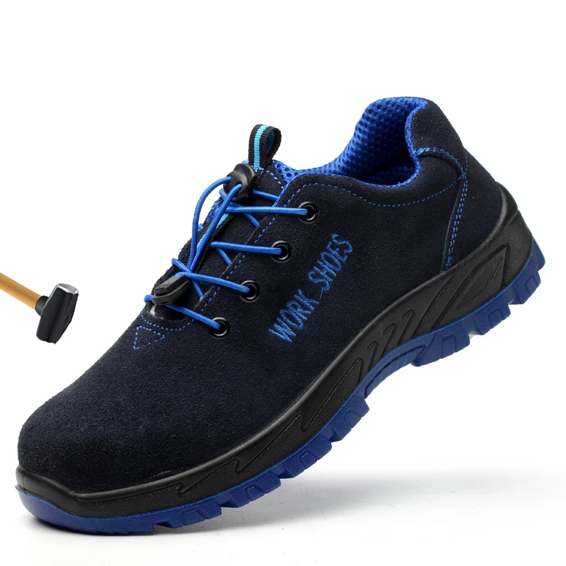 

Mens Steel Toe Safety Work Shoes Men Lightweight Breathable Anti-Smashing Non-Slip Anti-static Protective Safety Boots Zapatos