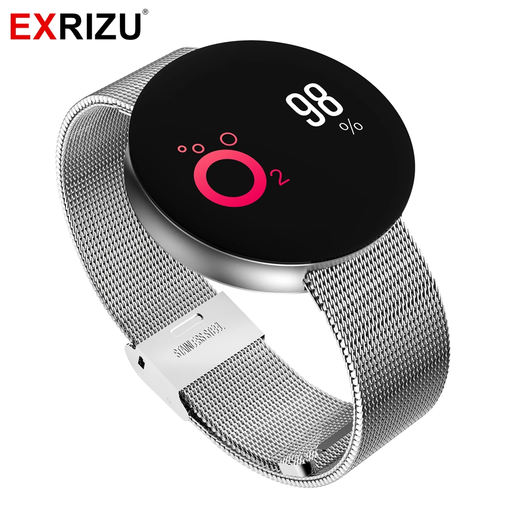 

EXRIZU CF008 HD OLED Screen Bluetooth Smart Wristband Heart Rate Monitor Blood Pressure Pedometer Fitness Tracker Bracelet Band