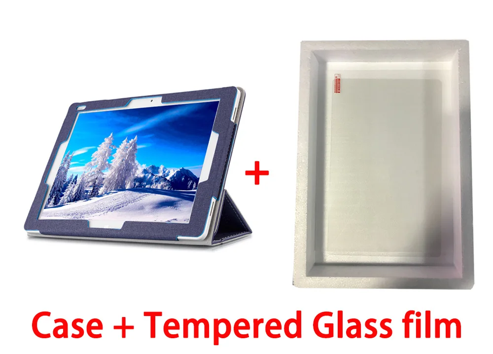 Чехол для chuwi hi10 air, высокое качество, 10,1 дюймов, из искусственной кожи чехол для chuwi HiBook Pro/hibook/Hi10 Pro Tablet PC+ 3 подарка - Цвет: blue-Tempered film