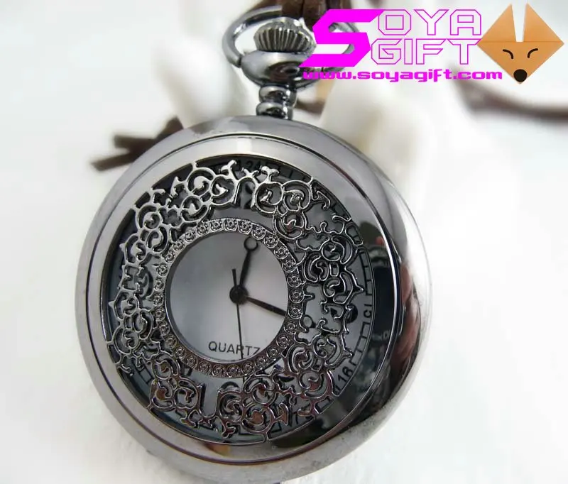 WATCH DH026 Tungsten steel color hollow case Diameter of about 47mm Large retro with chain pocket watch | Наручные часы