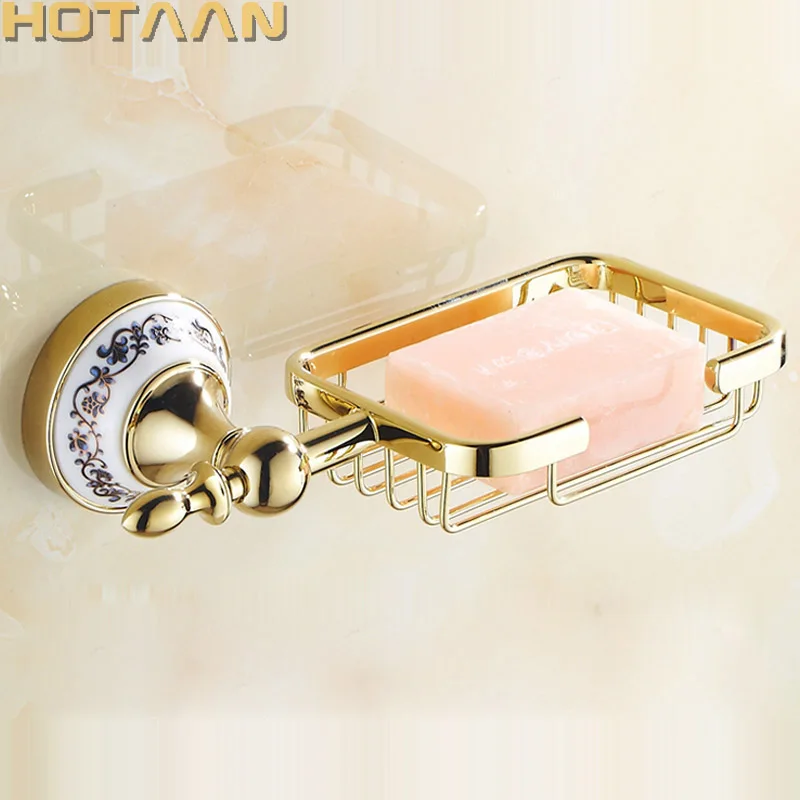 Buy Soap Dishes Brass Gold Soap Basket Wall Mounted Ceramic Soap Holder Gold