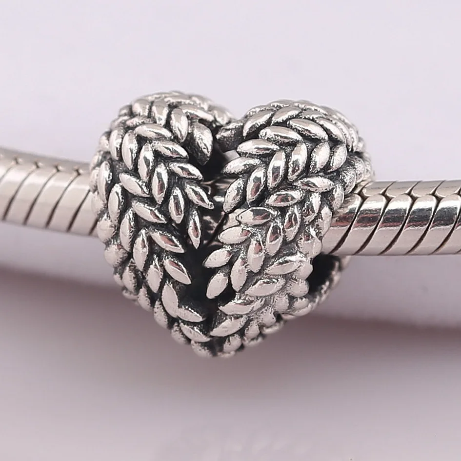 2018 NEW Of Nature Heart Charm 925 Sterling Silver Beads Fit Original Pandora Bracelet Charm Diy Jewelry - buy at the price of $4.99 in aliexpress.com | imall.com