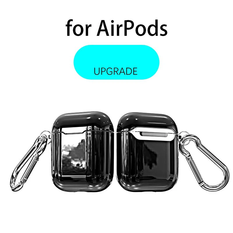 Роскошная защита от пыли с металлическим покрытием для AirPods, зеркальный чехол для наушников с Bluetooth, блестящий чехол для зарядки гарнитуры из ТПУ, чехол Caqa