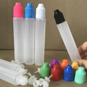 

50pcs Pen Shape 60ml PE Empty Bottles e-liquid Dropper bottle plastic dropper E liquid oil bottle with childproof cap 0B