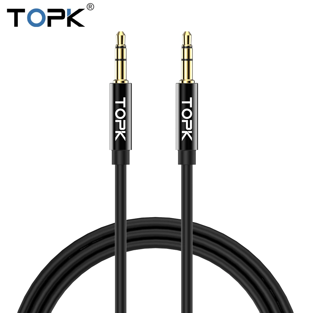 TOPK 3 5 Jack to AUX кабель мм аудио динамик для наушников автомобиля Xiaomi Mi 9 SE Oneplus 7 Pro
