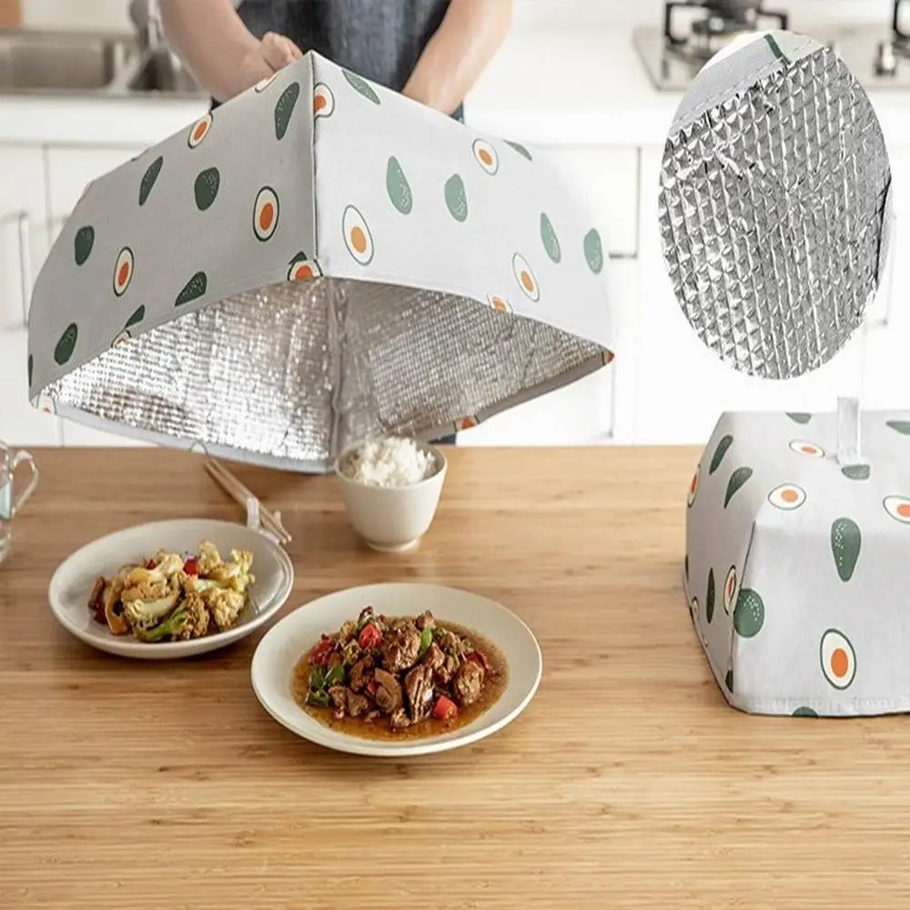 

Pokich Meal Cover Two Size Home Dish Cover Foldable Insulation Anti-mosquito Dustproof Table Cover Rice Table Umbrella Cover
