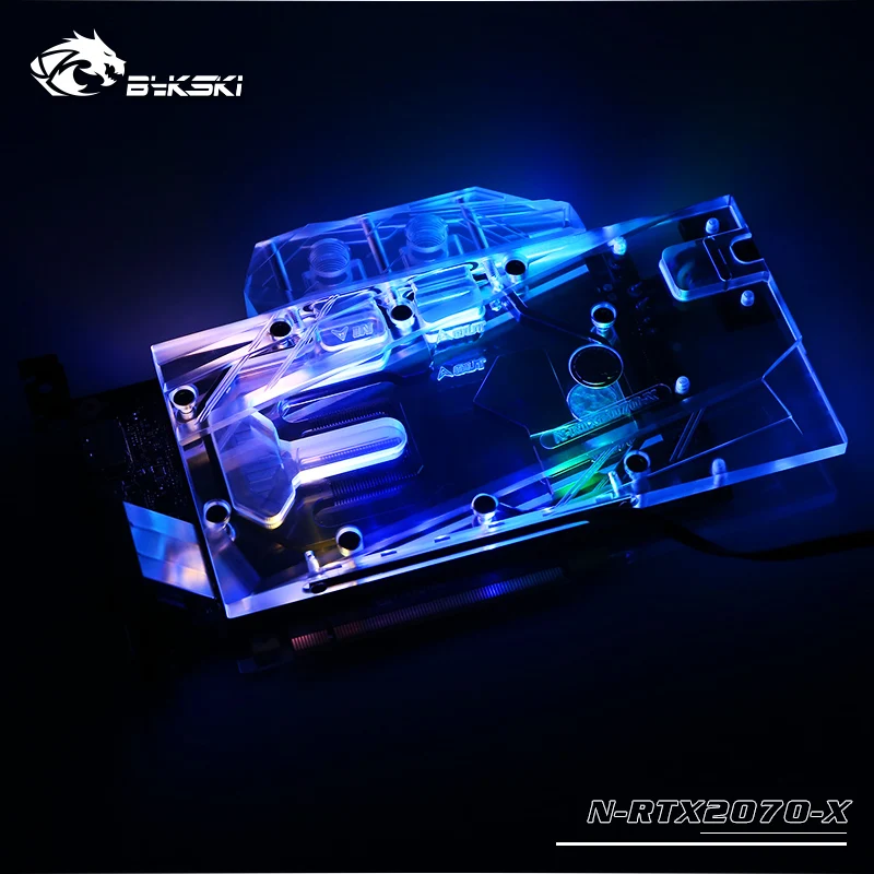 Bykski N RTX2070 X полноразмерный блок водяного охлаждения VGA LED Ligh для справки NVIDIA GeForce RTX