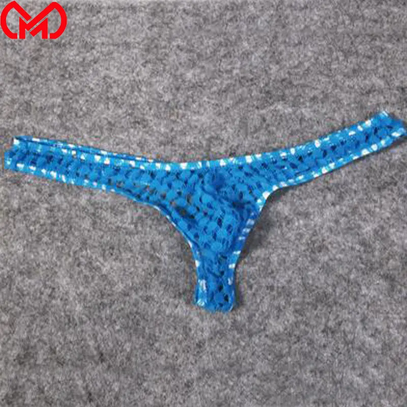 

Men Plus Size U Convex Pouch G-string Cockring Hollow Out Sheer See Through Brief Sexy Underwear Thongs Panties Brief Gay Wear