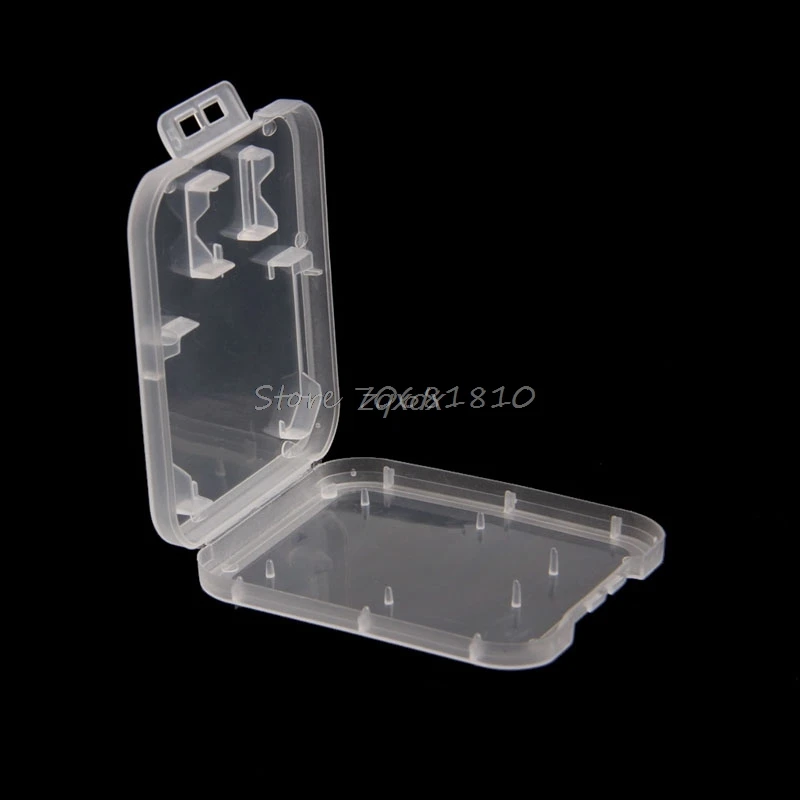 10 шт прозрачный пластиковый Стандартный SDHC SD чехол для держателя карты памяти коробка для хранения Прямая поставка