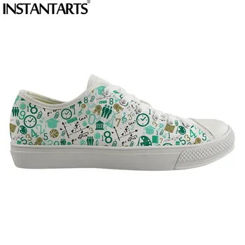 

INSTANTARTS Men's Casual Shoes Spring Vulcanize Shoe Low Top Walking Trainer Flats Chemistry Science Education 3D Print Sneakers