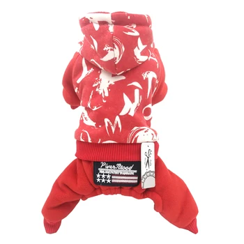 

Winter Dog Jumpsuit Pet Outfit Clothes Dog Overalls for Small Dog Pet Fleece Inside S M L XL 2XL