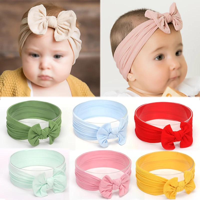 

18 color new hair bow flower Headband Silver ribbon Hair Band Handmade DIY hair accessories for children newborn