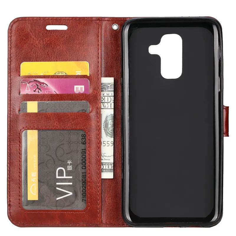 Wallet Leather for Samsung Galaxy A7 2018 Case Coque Samsung A50 Case Flip Cover for Samsung A30 Case A6 A8 Plus A9 2018 A6+ A10