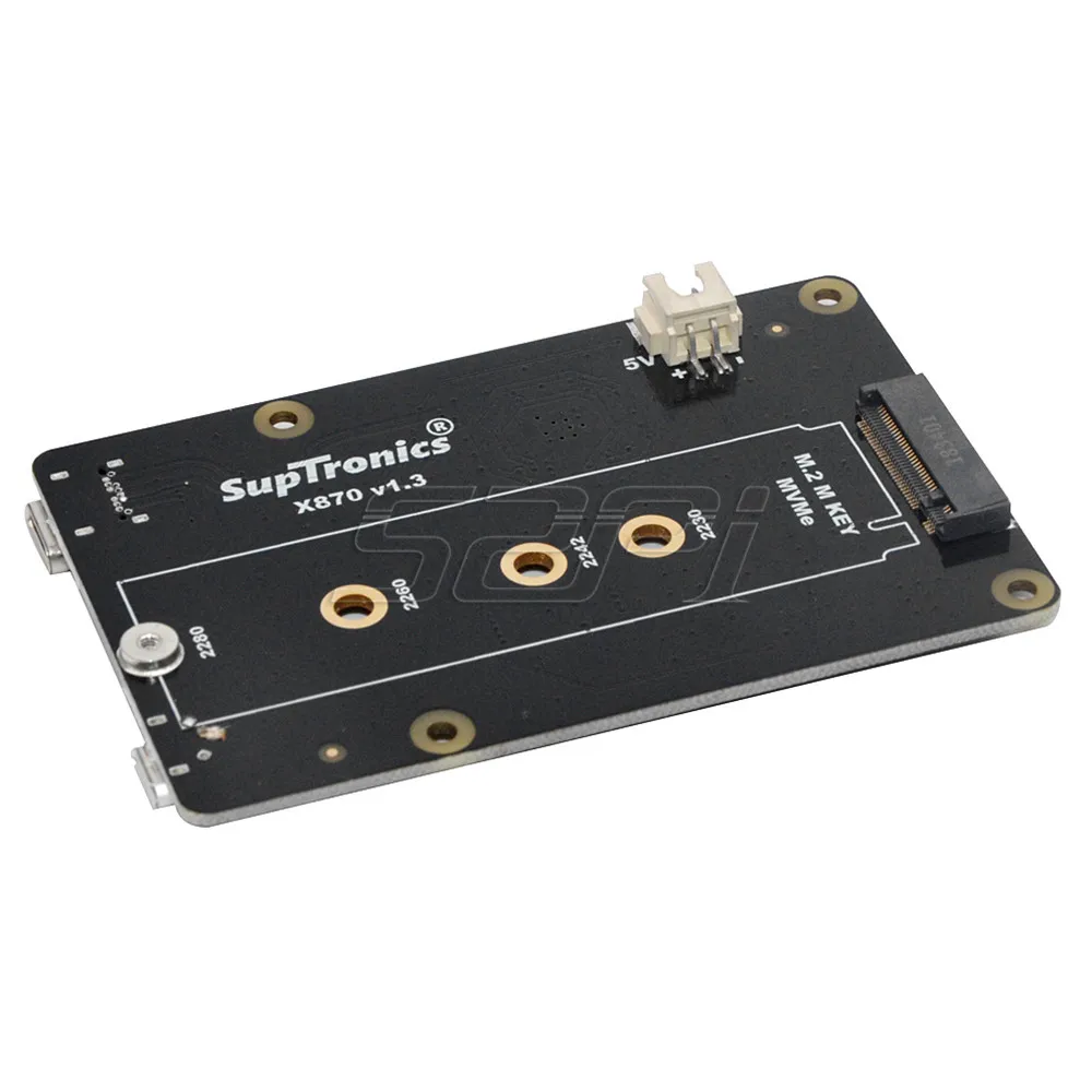  52Pi X870 M.2 NVMe SSD Schild Expansion Board 2280/2260/2242/2230 für Raspberry Pi 1 Modell B +/2 B