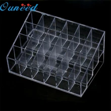 Home Wider New High Quality Crazycity Generic 24 Stand Trapezoid Clear Lipstick Lotion Makeup Cosmetic Holde Free Shipping Dec8